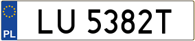 Trailer License Plate